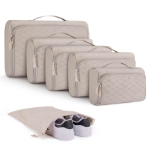 6 조각 수하물  속옷  여행용 압축 포장 큐브 