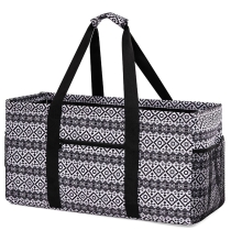  캠핑 식료품 가방 와이어 프레임 강화 22 인치 유틸리티 토트 백 초대형 