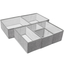 4 팩 청바지 내구성 서랍 옷장 속옷 양말 의류 보관 가방 