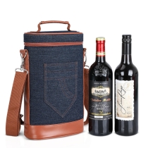 2 병 와인 샴페인 한 병, 휴대용 알루미늄 호일 쿨러백 열 보존 