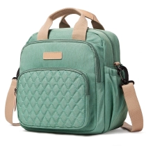 사이드 포켓이있는 3 in 1 컨버터블 런치 토트 소녀 용 쿨러 백 