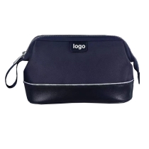 여행 부속품 호화스러운 가죽과 나일론 여행 세면용품 가방