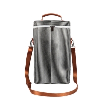 누출 방지 휴대용 피크닉 와인 절연 맥주 2 병 쿨러 토트 백