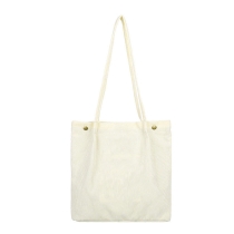 화이트 코듀로이 토트백  숄더백   학교 쇼핑 업무용
