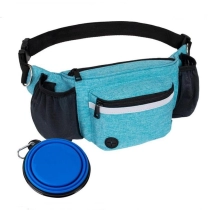 패션 방수 애완 동물 산책 화니 팩 치료 훈련 주머니 개 병 홀더와 허리 가방 