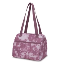 접을 수있는 핸들이있는 다채로운 내구성 폴리 에스테르 열 절연 가방