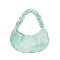 숙녀 디자이너 패션  유행 Ruched 핸들 클러치 만두 세련된 메신저 가방