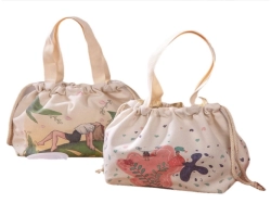 면화 캔버스 도시락 가방