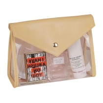 유행 소녀 화장용 부대 PU PVC 투명한 메이크업 저장 주머니