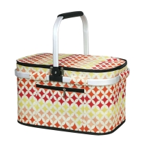 휴대용 접이식 피크닉 바구니 절연 쿨러 캠핑 비치 