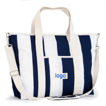 주머니가있는  캔버스 토트 대형 휴대용 면화 캔버스 식료품 쇼핑백