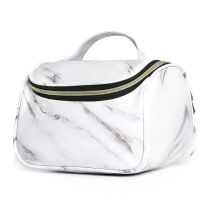 대용량 대리석 럭셔리 메이크업 스토리지 주최자 메이크업 가방