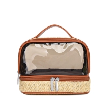 방수 휴대용 투명 클리어 메이크업 pvc 화장품 메이크업 세면 용품 파우치 가방