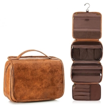 접는 pu 가죽  걸이 여행 세면 용품  화장품 가방 