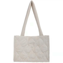 코듀로이 디자이너 토트 백 여성 숄더 메신저  소프트 쇼핑 가방 