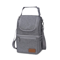 고품질 더블 데크  모유 병 보관 절연 쿨러 백