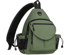 캔버스 숄더 크로스 바디  슬링 사이드 포켓 ​​코튼 백 싱글 스트랩 