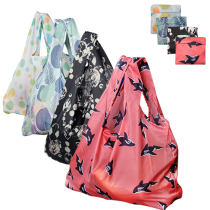  친환경 RPET 식료품 토트 백 접이식 휴대용 쇼핑백