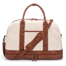 캔버스 신발 수납 공간이있는 대형 여행 가방