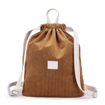 코듀로이 쇼핑 드로스트링 백 대용량 드로스트링 데이 팩