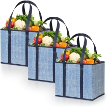 헤비 듀티  재사용 가능한 접이식 식료품  큐브  접이식 토트 쇼핑백 바구니