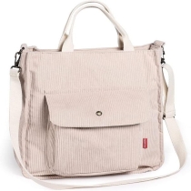 패션 고품질  bsci 코듀로이  소프트  면화 어깨 가방