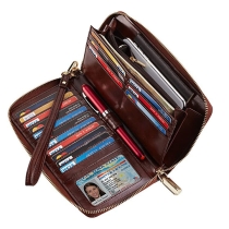 패션 여성 여행 rfid 차단 카드 홀더  pu  숙녀 긴 지갑