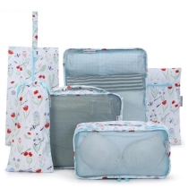  인쇄 경량 여행 파우치 수하물 압축 포장 큐브