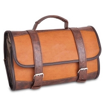 남자 접이식 가죽 왁스 캔버스 방수 여행 세면 용품 가방