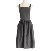 유행 린넨 코튼 주방 앞치마 