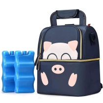더블 레이어 귀여운 만화 6 병 모유 쿨러 열 절연 가방 