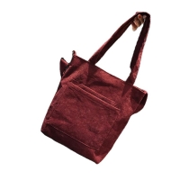 New Arrival 패션 레터 프린트  토트 백 올 매치 코듀로이 백