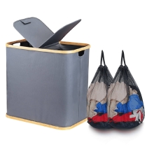 분리형 세탁가방접는 뚜껑있는 세탁 바구니, 장난감 더러운 옷 바구니