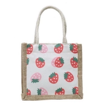 패션 인쇄 에코 삼베 지갑 점심 가방