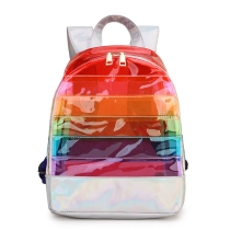레이디 미니 귀여운학교 대학 여자 홀로그램 학교 배낭 가방