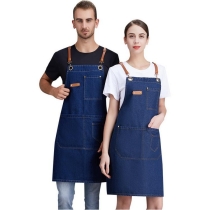 내구성 데님 코튼 바베큐  데님 앞치마