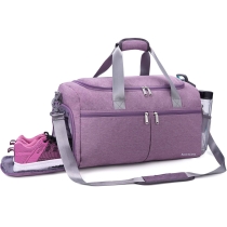 여자 여행 캐주얼 보라색  신발 칸막이  체육관 듀펠 백 