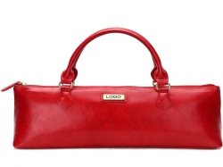 고품질 여행 피크닉 pu 가죽 와인 맥주 절연 쿨러 토트 백 레드