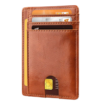 여자 PU 가죽 RFID 호리호리한 신용 카드 소지자 지갑