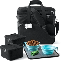 대용 애완 동물 여행 식품 액세서리 스토리지 멀티 포켓 애완 동물 자동차 여행 가방 