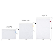 12 PC  환경 친화적인 메시 rpet 야채 졸라매는 끈 