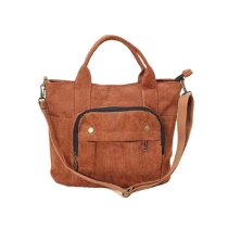 럭셔리 코듀로이 숙녀 빈티지 디자이너 쇼핑 솔리드 컬러 핸드백