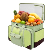 대용량 휴대용 다기능 야외 캠핑 및 피크닉 음식 레드 와인 절연 쿨러 백 