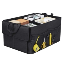 멀티 컴파트먼트 8 포켓 백셋 헤 접이식 자동차 트렁크 박스