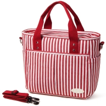 이동식 어깨 끈이있는 대형 점심 토트 백