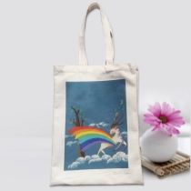 쇼핑을 반 유기농 면 캰버스 끈달린 가방 에코 캔버스 가방 