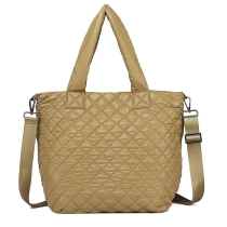대형  크로스 바디 숄더 백 퀼트 퍼퍼 토트 백 