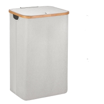 100 L 대형  욕실  대나무 세탁 바구니  이동식 세탁 가방 