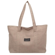 린넨 황마 캔버스 토트 백 친환경 쇼핑 여행 대마 황마 가방