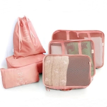 방수 6 조각 휴대용 접는 수하물 의류  압축 포장 큐브 